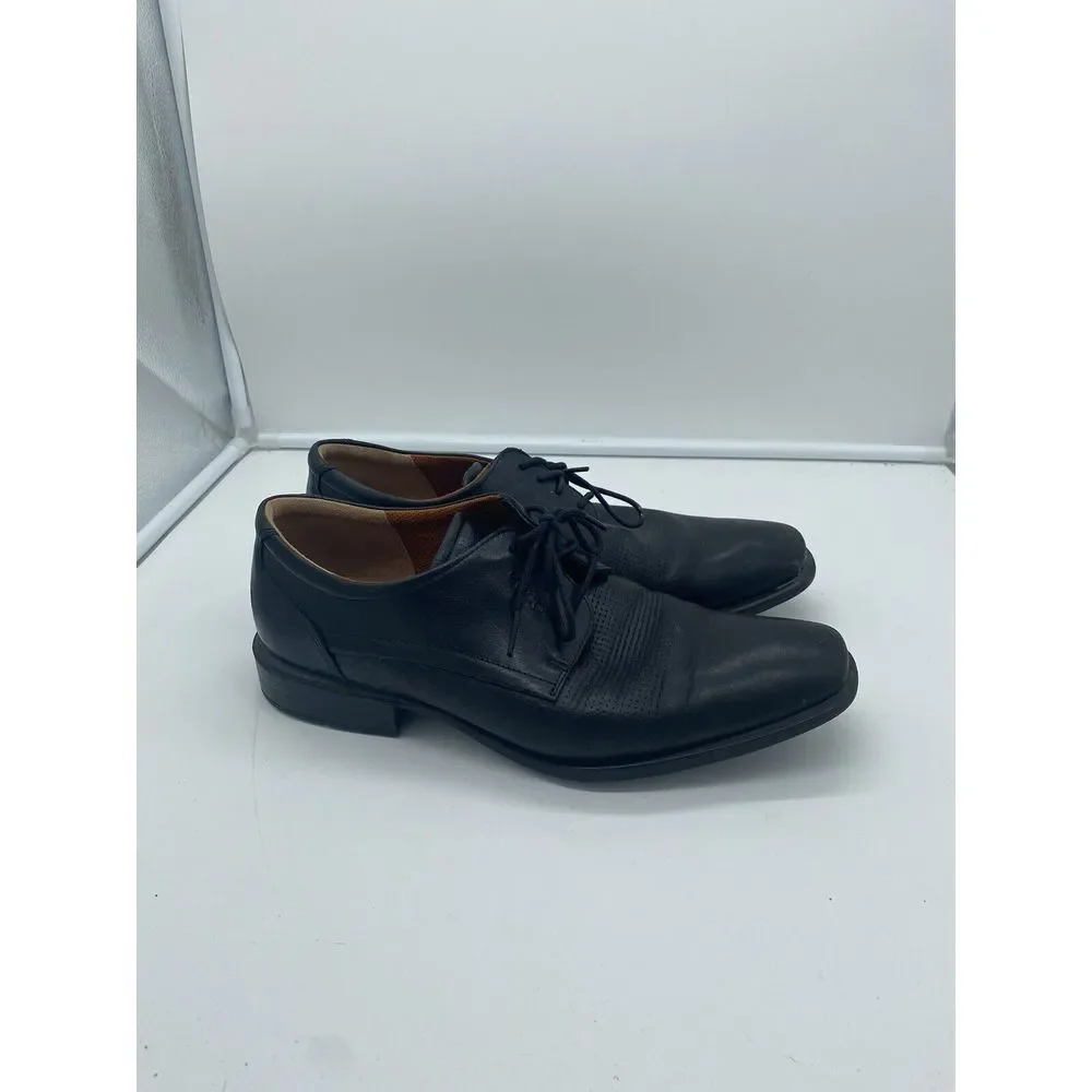 Ecco Mens Shock Point Black Oxford‎ Lace Up Dress Shoes Size 9-9.5 (43)